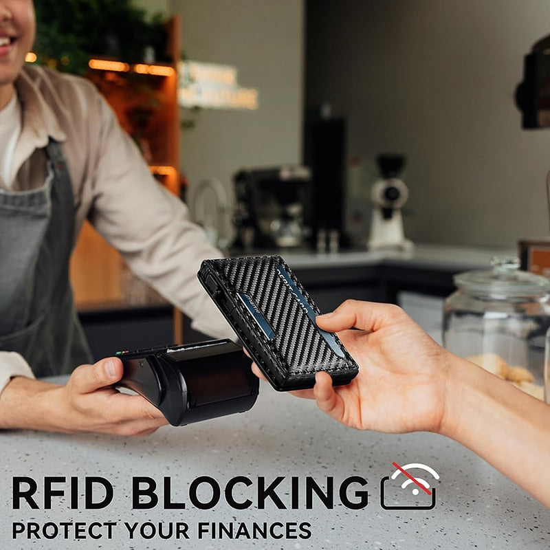 RFID Carbon Fibre Pop Up Wallet