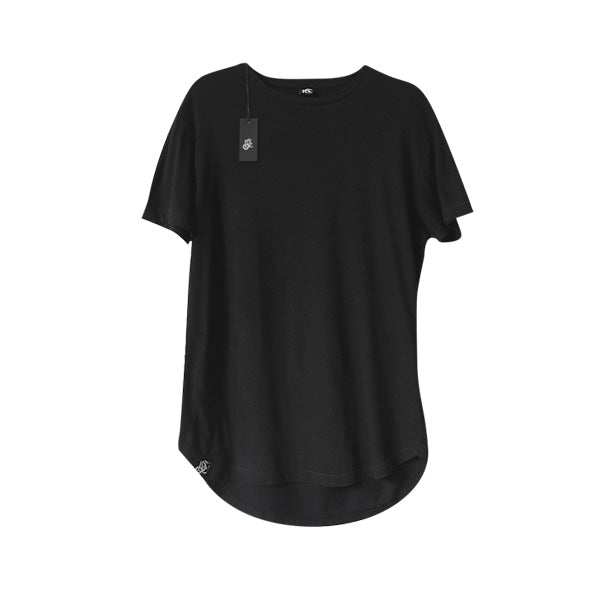 Scooped Long Tee - Black - LD West