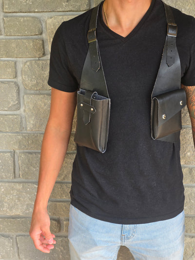Leather Phone And Pouch Holster