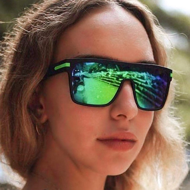 Oversized Goggle Style Sunglasses