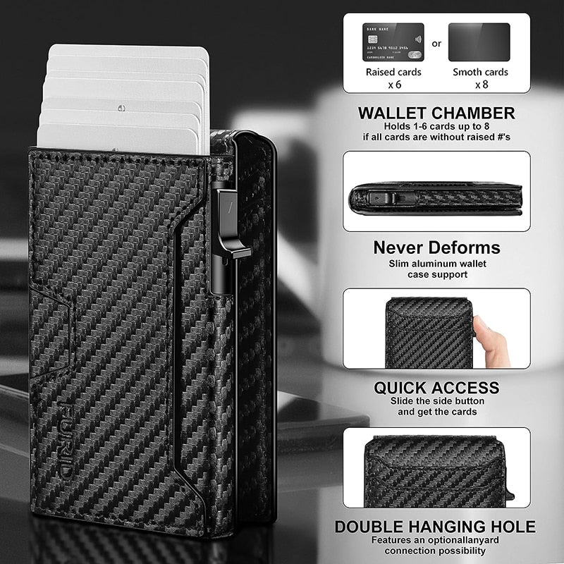 RFID Carbon Fibre Pop Up Wallet