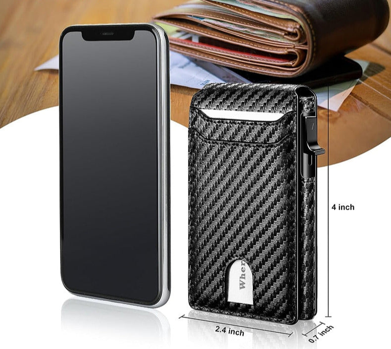 RFID Carbon Fibre Pop Up Wallet