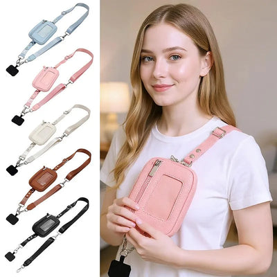 Adjustable Phone Lanyard Cross-Body Bag