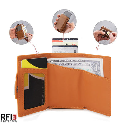 Expandable Leather Card Wallet