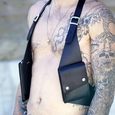 Leather Phone And Pouch Holster