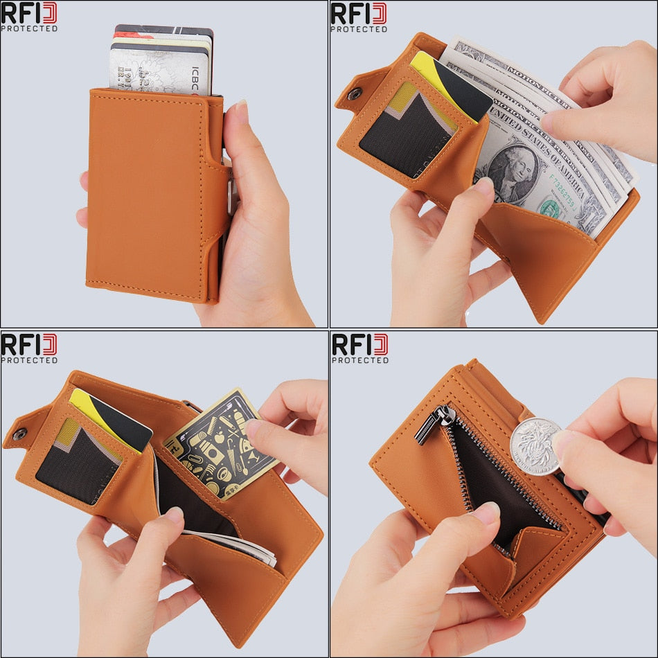 Expandable Leather Card Wallet