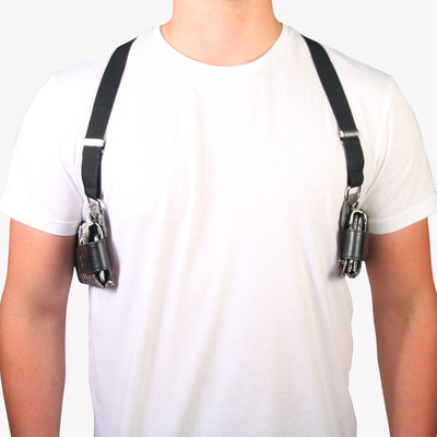 Cell Phone Leather Shoulder Holster (T-FIT) - Naiyah Gray - LD West