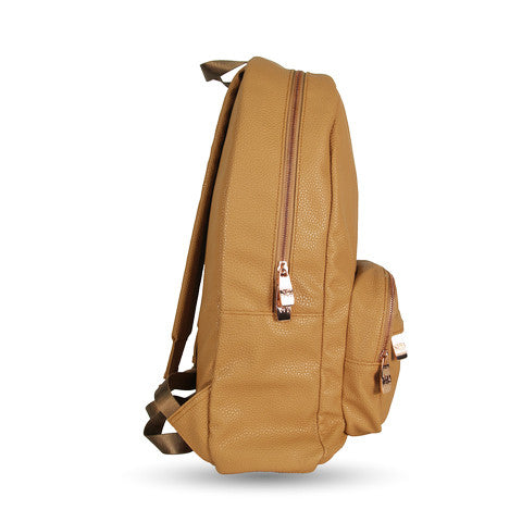 Cognac Backpack With Rose Gold Hardware - LD West