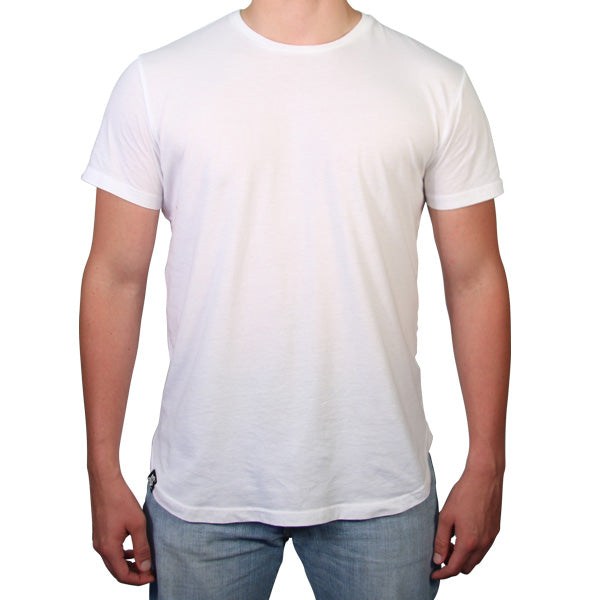 Scooped Long Tee - White - LD West
