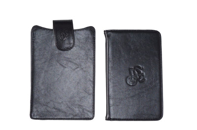 Travel Wallet & Phone Pouch Holster Set - Black - LD West