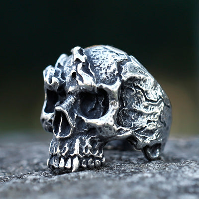 Double skull ring sales