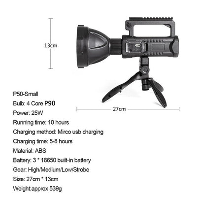 Powerful LED Spotlight - USB Rechargeable