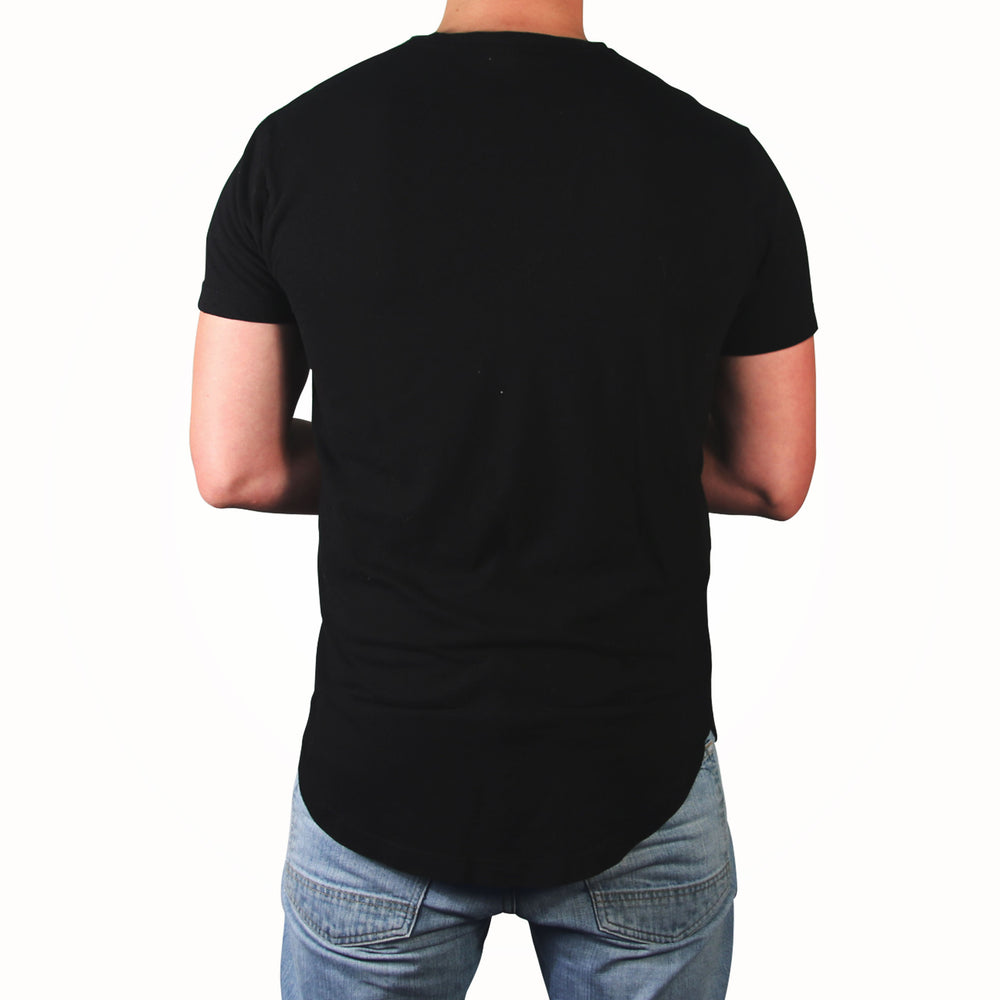 Scooped Long Tee - Black - LD West