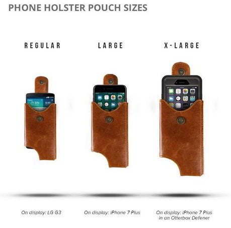 Cell Phone Leather Shoulder Holster (T-FIT) - Cognac - LD West