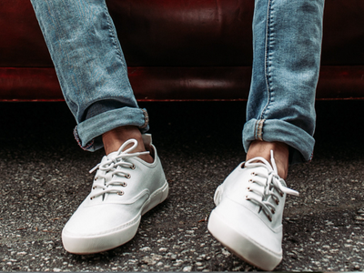 Luigi Sardo Low Cut Sneakers - White & White