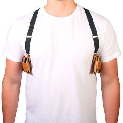 Cell Phone Leather Shoulder Holster (T-FIT) - Cognac - LD West