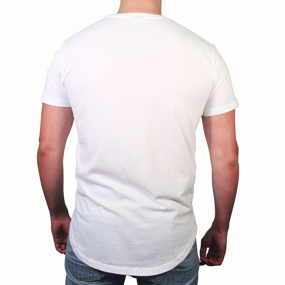 Scooped Long Tee - White - LD West